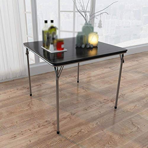 LXXSH Folding Table-Folding Table Multiple Functions Rectangular Room Furniture with Steel Frame Legs, Black