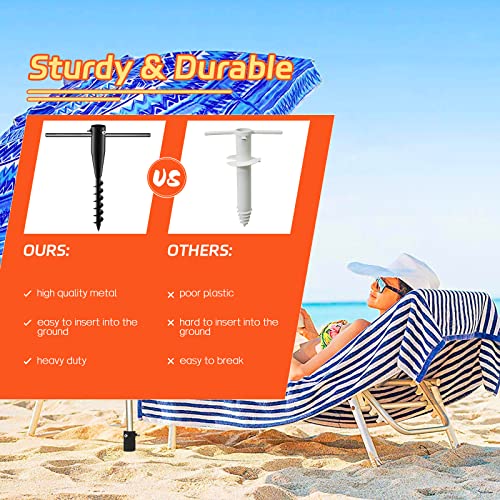 FactionGarden Umbrella Stands for Outside, Heavy Duty Beach Umbrella Sand Anchor Metal Outdoor Umbrella Base In Ground Umbrella Holder Stand No D