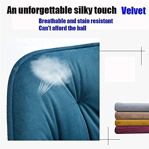 Kitchen Dining Room Furniture Chairs Set Of 2 Velvet Dining Chair Modern Lounge Side Chair Kitchen Living Room Bedroom Armchair (Color : Blue, Si