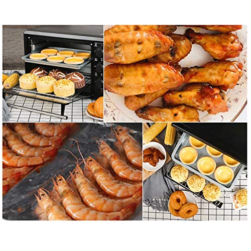 AIQMML Oven Toaster Oven, Multi-Function Stainless Steel Finish with Timer - Toast - Bake - Broil Settings, Natural Convection - 1300 Watts of Po