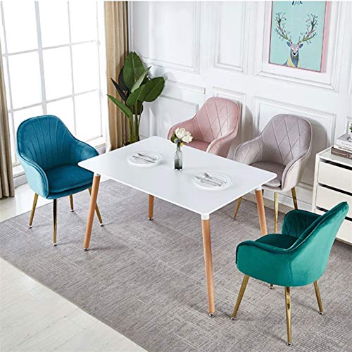 Modern Kitchen Dining Room Chairs Velvet Dining Chairs Upholstered Accent Armchair Vintage Leisure Chair Metal Golden Legs For Dining Living Room