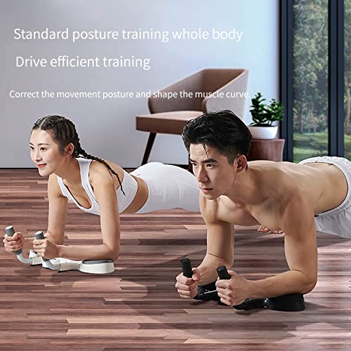 BETRAM Smart Plank Trainer, Portable Plank Abdominal Muscle Trainer, Multi-Function Timing Trainer with Timer, Home Fitness Equipment, Black whit