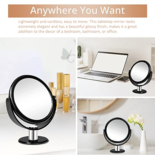 Fabuday Magnifying Makeup Mirror 1X & 15X - Double Sided Desk Vanity Mirror with Magnification, Two Way Make Up Mirror for Table, Magnified Table
