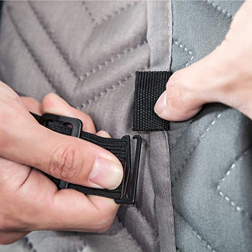 Oxford Homeware Sofa Slipcovers 3 Seater Embossed Water Proof with Adjustable Elastic Straps Quilted Reversible Sofa Covers for Pets & Kids (Ligh