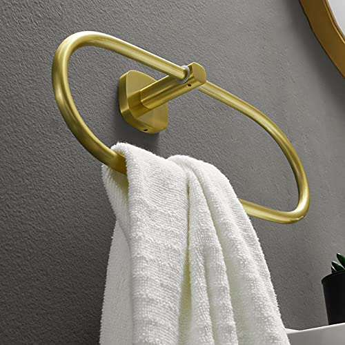 HIGOH Towel Racks,Bath Towel Holder,Bathroom Hand Towel,Nordic Oval Towel Rack,Bathroom Towel,Circular Towel,Oval Towel Hanger Holder