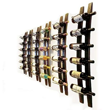 6-bottle Wall-mounted Wine Rack, Creative Hanging Wine Rack, Bar Restaurant Pine Wall-mounted Wine Rack, Bar Counter Wine Cabinet Wine Rack Decor