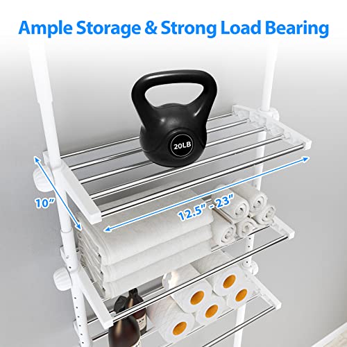 MIYA White Over Toilet Storage Shelves Bathroom Organizer