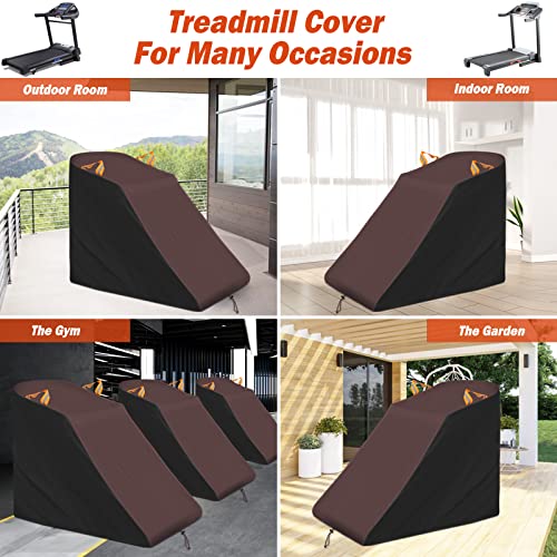 Autolion Treadmill Cover Folding Treadmill Cover Heavy Duty and Waterproof Cover Oxford Cloth Waterproof Sunscreen Cover(Black)