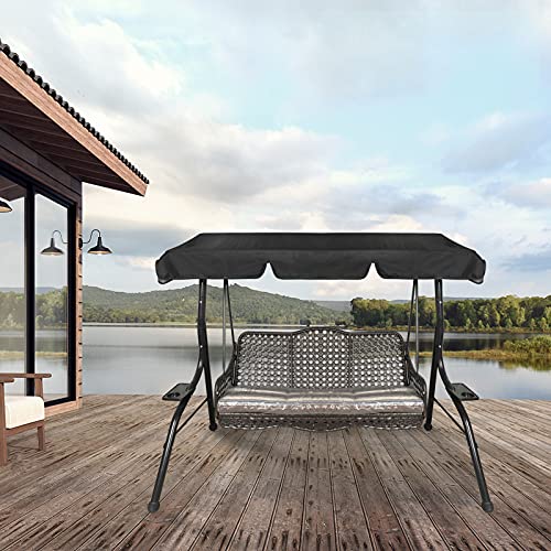 sinyea Replacement Canopy Swing Seat Chair,Swing Chair Canopy Replacement,Waterproof/UV Resistant Swing Canopy Cover, Cover Patio Hammock Cover T