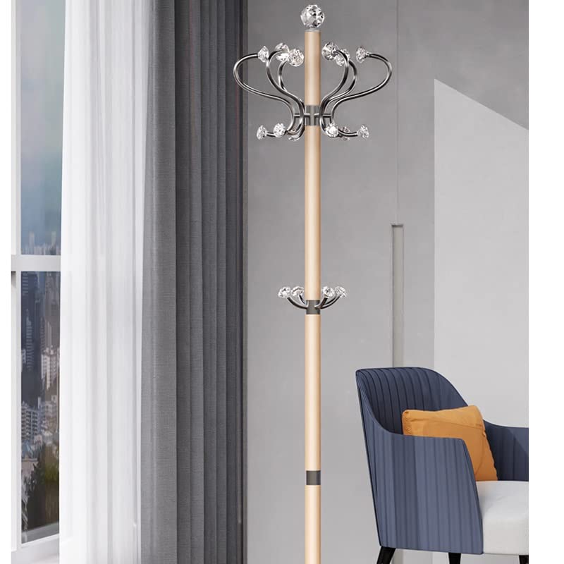 LUKEO Metal Coat Hanger Design Floor-to-ceiling Coat Rack Standing Bedroom Furniture Floor-to-ceiling Coat Hanger (Color : 3-pack, Size : Light G