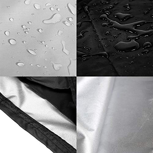 FOUNDOVE 2PCS Patio Chair Cover Waterproof for Garden Deep Seat Lounge Chair, Veranda High Back Armchair Sofa Furniture Covers (85 * 80 * 91.5cm,