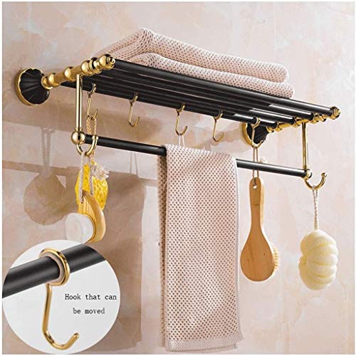 N/A Bath Towel Bar Stainless Steel Towel Rack Bathroom Towel Hanger Wall Mount Brushed Gold