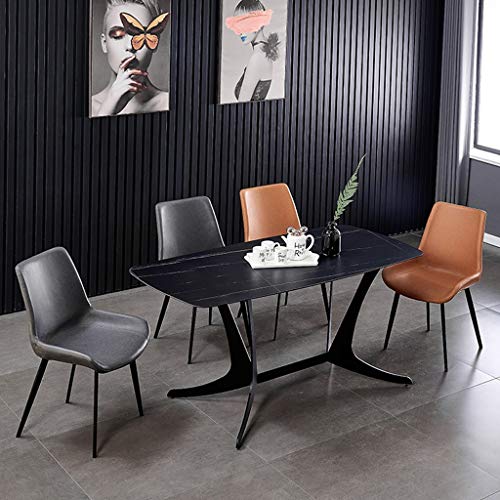 Modern Kitchen Dining Room Chairs Water Proof PU Leather Dining Chair Kitchen Living Room Lounge Counter Chairs (Color : Brown)