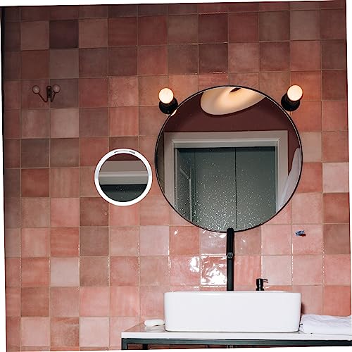 FOMIYES 2 pcs Mirror travel desk decor LED magnifying glass LED decor vanity decor dresser decor woman pu household Morrow