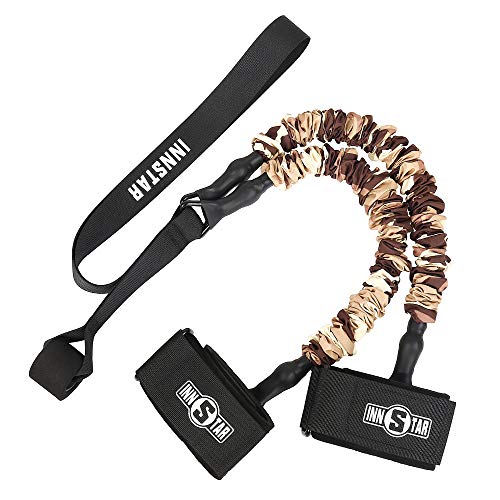 INNSTAR Booty Resistance Band Glute Cord Cable Machine for Hip Home Workout Cable Kickbacks with Instructions & Carry Bag