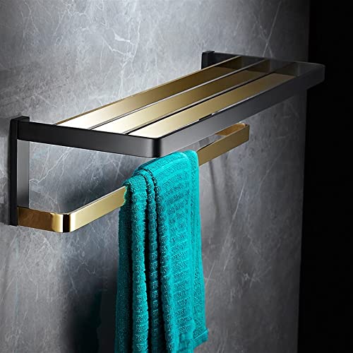 HIGOH Towel Racks, Bathroom Towel Rack Wall Mounted Towel Holder,Copper Bath Hardware Bathroom Accessories Solid Brass Towel Holder,Towel Rack
