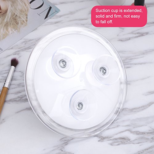 FRCOLOR 10X Magnifying Mirror with 3 Suction Cups, Cosmetic Make Up Mirror Folding Pocket Mirror 5.9 Inch (White)