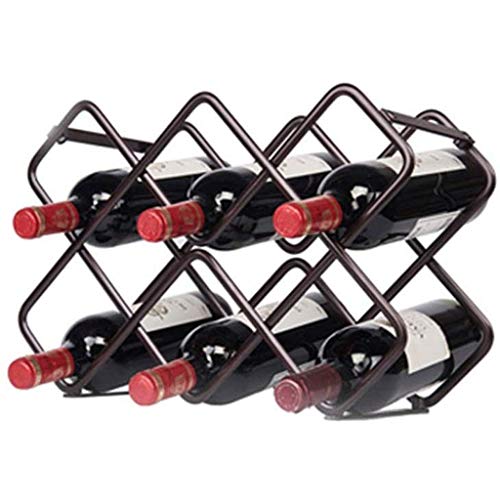SCKTFS Stackable Wine Rack - Classic Style Wine Racks for Bottles - Perfect for Bar, Wine Cellar, Basement, Cabinet, Pantry, Etc (Color : Argento