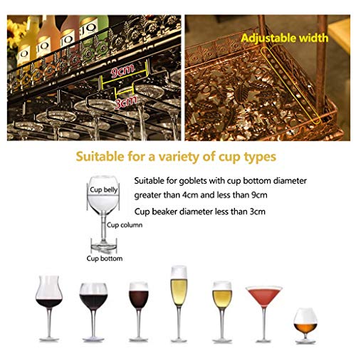 Ceiling Wine Rack Vintage Wrought Iron Metal Home Multi-Function Living Room Display Wine Rack Glass Wine Cup Bracket - Restaurant Kitchen Bar Ad