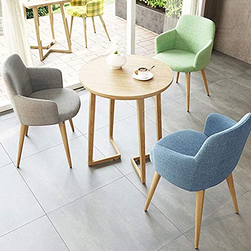 Kitchen Dining Chairs Living Room Armchair Fabric Upholstered Seat with Wood-Like Metal Legs Kitchen Living Room Lounge Chairs (Color : Grey)