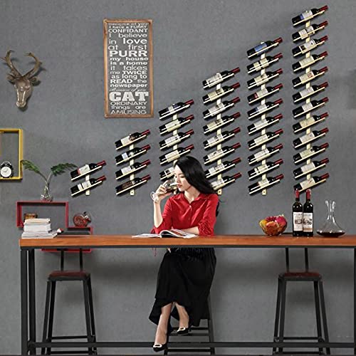 KEppd Wine Rack Wall Mounted - Wall Mounted Wine Rack, Modern Decorative Wall Mounted Wine Bottle Holder for Bathroom Towels, Wash Clothes Kitche