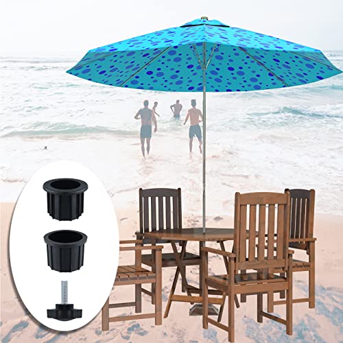 KINBOM 2 Sets Umbrella Base Stand Hole Ring Plug, Umbrella Base Accessories Umbrella Stand Part Replacement with M8 40mm Threaded Knobs