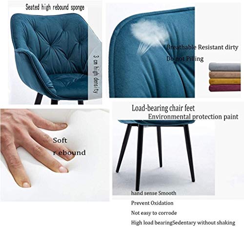 Modern Kitchen Dining Room Chairs Velvet Dining Chairs Set Of 4 Cozy Cushioned Seat Metal Non-Slip Feet Kitchen Chair Living Room Bedroom Makeup