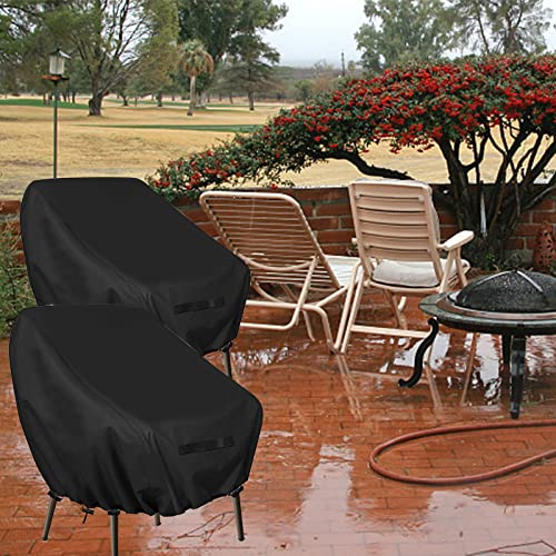 Timisea Patio Chair Covers,Garden Stacking Chair Cover,Patio Seat Covers,Garden Chair Covers,Waterproof Heavy Duty Outdoor Furniture Cover, 89 x