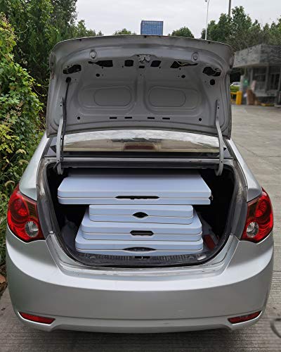 MQ Houseware 4ft Folding Table 3 Adjustable Heights Indoor & Outdoor for Camping Picnic Garden Kitchen Catering Party Market Event Buffet Dining