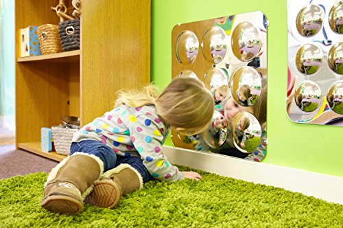 TickiT 72408 Large 9-Domed Acrylic Mirror Panel & 54517 SiliShapes Sensory Circle Set