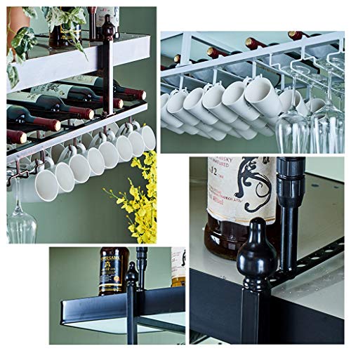 Stylish Simplicity Down Wine Rack Multifunctional Wine Rack Glass Wine Glass Holder Vintage Wrought Iron Wine Rack - Restaurant Kitchen Bar Decor