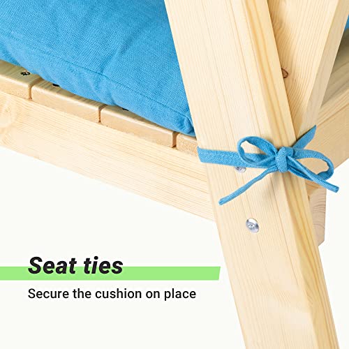 JEMIDI Bench Cushion Seat Pad - Long Padding with Ties For Indoor Benches, Bay Window, Pallet Furniture - Tufted Cotton with 4cm Polyester Fillin