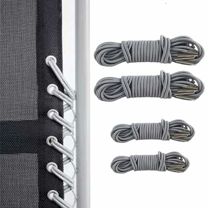 dinghaole Cord Kit for Universal Zero Gravity Chair - Repair Tool Set for Recliners & Garden Chairs - 4 PCS Replacement Elastic Cords - Easy Fix