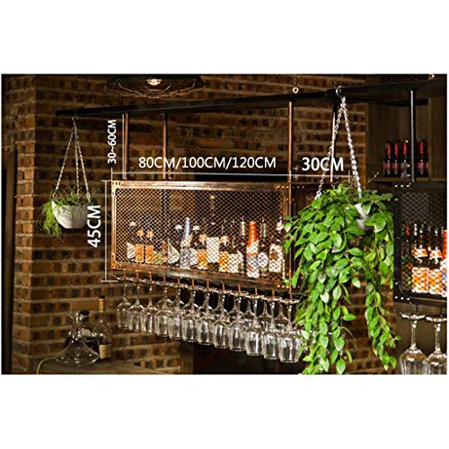 Stylish Simplicity Industrial Retro Stylish Simplicity Wine Glass Holder Metal Wrought Iron Ceiling Goblet Bracket Storage Decoration Glass Bottl