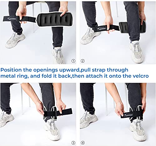 Sportneer Ankle Weights Wrist Arm Leg Weights for Women, Kids and Men, Strength Training Wrist and Ankle Weights Set, Perfect for Dancing, Runnin