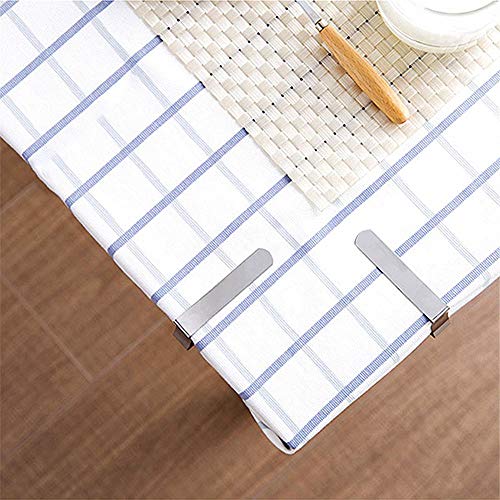 TRIXES 8PC Pack of Stainless-Steel Tablecloth Clips - Adjustable Metal Clips – Perfect for Table Buffets Food Platters Parties BBQ’s Home and Out