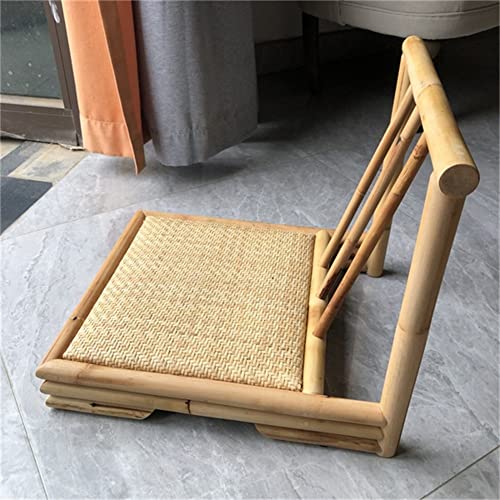 JJZXD Rattan Chair Tatami Living Room Furniture Legless Floor Chair Rattan Hand Crafted