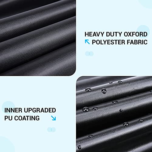 Mrrihand Garden Sunbed Covers Waterproof 200x75x40/70cm with Air Vent, Heavy Duty 600D Outdoor Sunbed Cover with PU Coating, 4 Buckles and Drawst