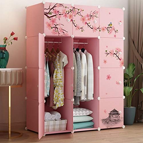 LUKEO Wardrobes Bedroom Furniture Home Furniture Resin Wardrobe Assembly Closet Organizer