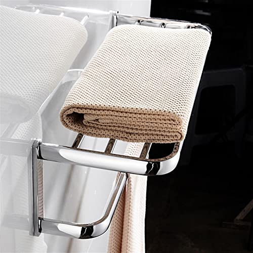 HIGOH Towel Racks,Bathroom Towel Rack Wall Mounted Towel Holder,Electroplating Bright Chrome Plated Copper Material Simple Bathroom Towel Rack