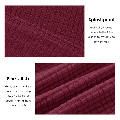 Yamvisa Armchair Covers, Set of 4 Armrest Chair Covers Non-Slip Arm Protector Stretch Armchair Couch Anti-Scratch Furniture Slipcovers for Sofa C