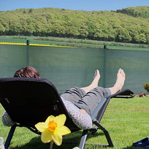 Relaxdays Fence Netting, Privacy Shield For Fences & Railing, HDPE Net, UV-resistant, Weatherproof, 1.2 x 15 m, Green