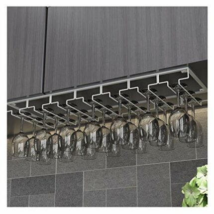 NEOCHY Wine Rack Goblet Shelf Upside Down Wine Glass Rack Ornament Iron/70X22.5Cm