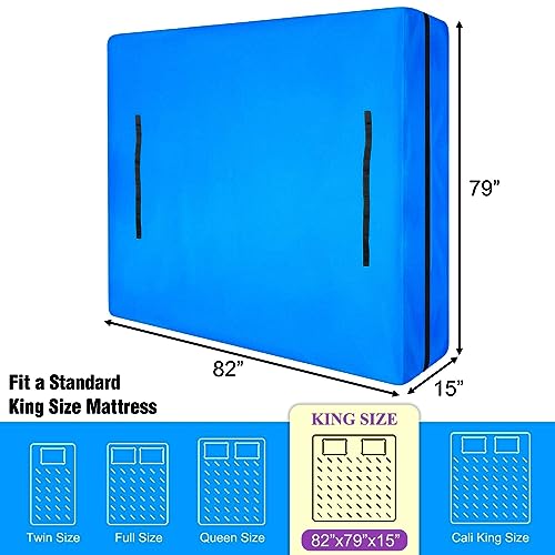 MorTime Mattress Bags for Moving and Storage, Zippered Mattress Storage Bag with 8 Strong Carrying Handles, Reusable Mattress Protector Cover Mov