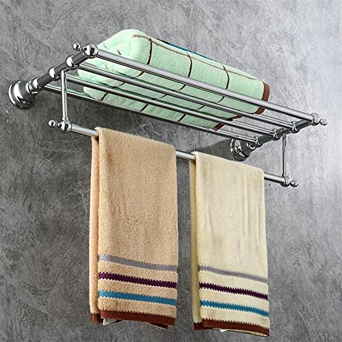 HIGOH Towel Racks, Bathroom Towel Rack Wall Mounted Towel Holder,Bathroom Accessories Modern Chrome Towel Rack,Alloy Towel Rack,Bathroom Toilet H