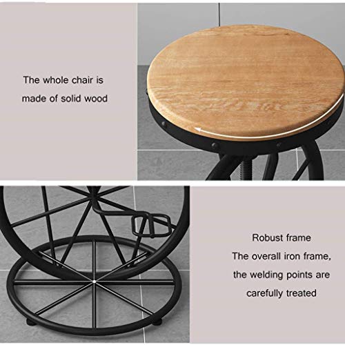 DINGZZ Chair Pub Bar Height Barstool Industrial Dining Bar Stools Chairs for Coffee Shop, Bar, Home Balcony