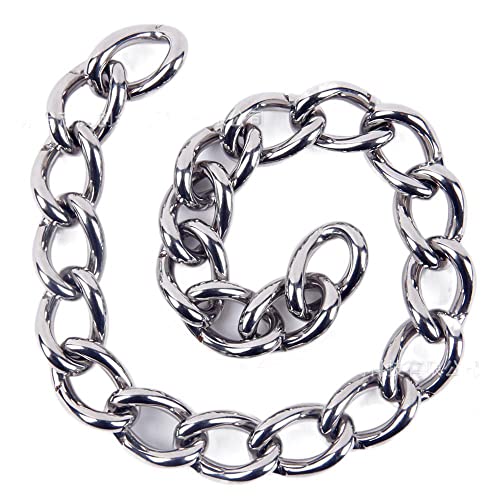 Hanging Chair Chain, 65cm/25in Hammock Chair Hardware, Chain with Two Carabiners, 304 Stainless Steel Indoor Outdoor Hanging Kits for Hanging Swi