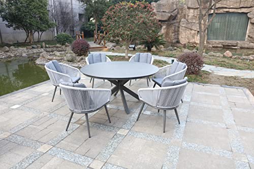 Royalcraft Aspen Dining Set, Grey/Teak