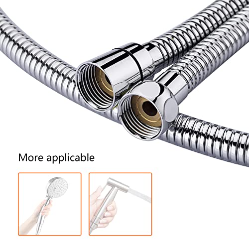 Ibergrif M20109-17 Shower Hose 1.7M, Replacement Shower Hose, Universal Shower Hose, Flexible Anti Twist Shower Hose for Bath Taps, Stainless Ste