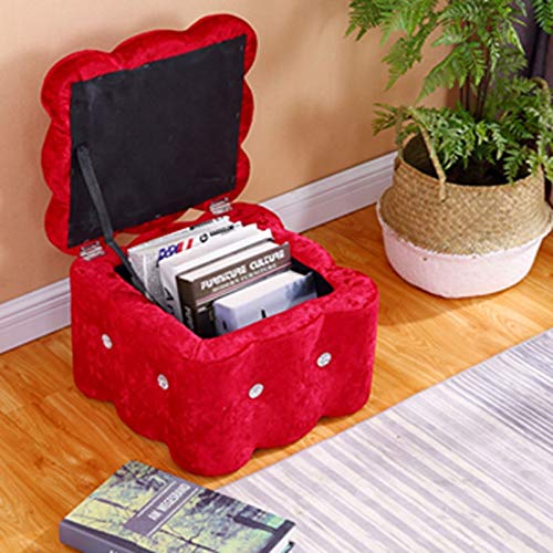LUKEO Solid Wood Shoes Bench Home Wear Shoes Bench Fabric Storage Sofa Short Seat Pier Fitting Room Small Stool (Color : Argento)